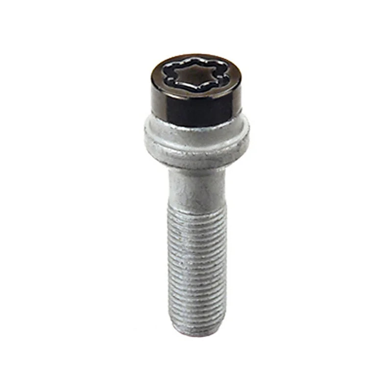 McGard Wheel Lock Bolt Set - 4pk. (Radius Seat) M14X1.5 / 17mm Hex / 45.0mm Shank Length - Black - Detail View