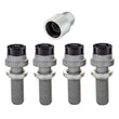 Load image into Gallery viewer, McGard Wheel Lock Bolt Set - 4pk. (Radius Seat) M14X1.5 / 19mm Hex / 35.4mm Shank Length - Black - Main Product View