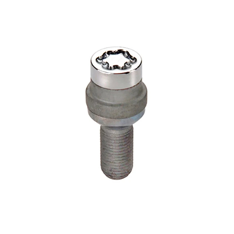 McGard Wheel Lock Bolt Set - 4pk. (Radius Seat) M14X1.5 / 19mm Hex / 35.4mm Shank Length - Chrome - Side View