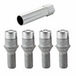 Load image into Gallery viewer, McGard Wheel Lock Bolt Set - 4pk. (Tuner / Cone Seat) M12X1.5 / 17mm Hex / 22.4mm Shank L. - Chrome - Side View