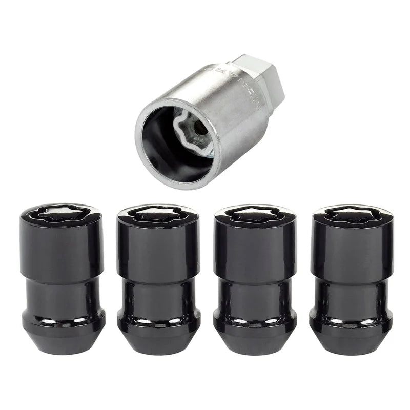 McGard Wheel Lock Nut Set - 4pk. (Cone Seat) 1/2-20 / 3/4 & 13/16 Dual Hex / 1.46in. Length - Black - Side View