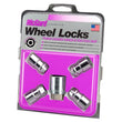 Load image into Gallery viewer, McGard Wheel Lock Nut Set - 4pk. (Cone Seat) 1/2-20 RH-LH / 13/16 Hex / 1.46in. Length - Chrome - Back View