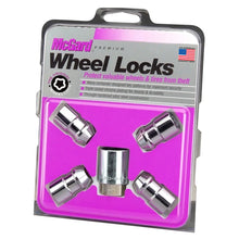 Load image into Gallery viewer, McGard Wheel Lock Nut Set - 4pk. (Cone Seat) 1/2-20 RH-LH / 13/16 Hex / 1.46in. Length - Chrome - Back View