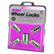 Load image into Gallery viewer, McGard Wheel Lock Nut Set - 4pk. (Cone Seat) 7/16-20 / 3/4 Hex / 1.46in. Length - Chrome - Back View