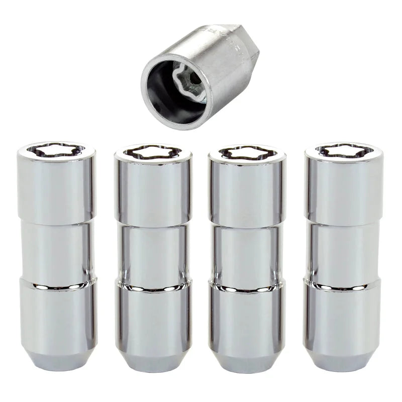 McGard Wheel Lock Nut Set - 4pk. (Cone Seat Duplex) 9/16-18 / 7/8 Hex / 2.5in. Length - Chrome - Detail View