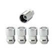 Load image into Gallery viewer, McGard Wheel Lock Nut Set - 4pk. (Cone Seat) M12X1.5 / 19mm &amp; 21mm Dual Hex / 1.46in. L - Chrome - Back View