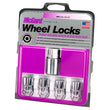 Load image into Gallery viewer, McGard Wheel Lock Nut Set - 4pk. (Cone Seat) M12X1.5 / 19mm &amp; 21mm Dual Hex / 1.46in. L - Chrome - Installation View