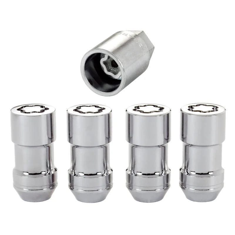 McGard Wheel Lock Nut Set - 4pk. (Cone Seat) M12X1.75 / 13/16 Hex / 1.815in. Length - Chrome - Detail View