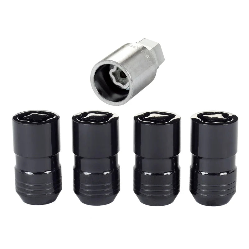 McGard Wheel Lock Nut Set - 4pk. (Cone Seat) M14X1.5 / 21mm & 22mm Dual Hex / 1.639in. L - Black - Installation View