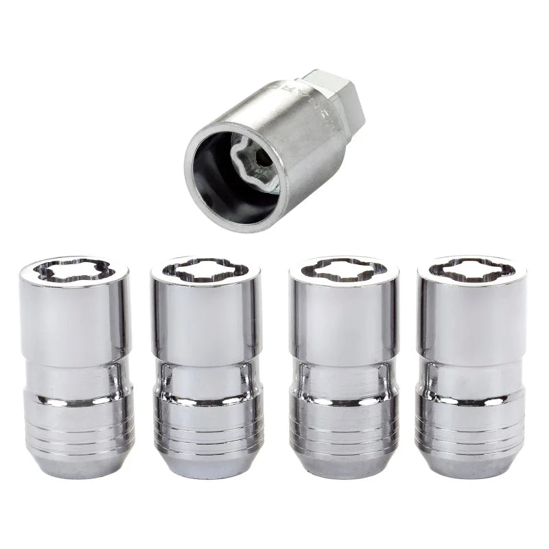 McGard Wheel Lock Nut Set - 4pk. (Cone Seat) M14X1.5 / 21mm & 22mm Dual Hex / 1.639in. L - Chrome - Installation View