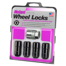 Load image into Gallery viewer, McGard Wheel Lock Nut Set - 4pk. (Cone Seat) M14X2.0 / 13/16 Hex / 2.25in. Length - Black - Side View