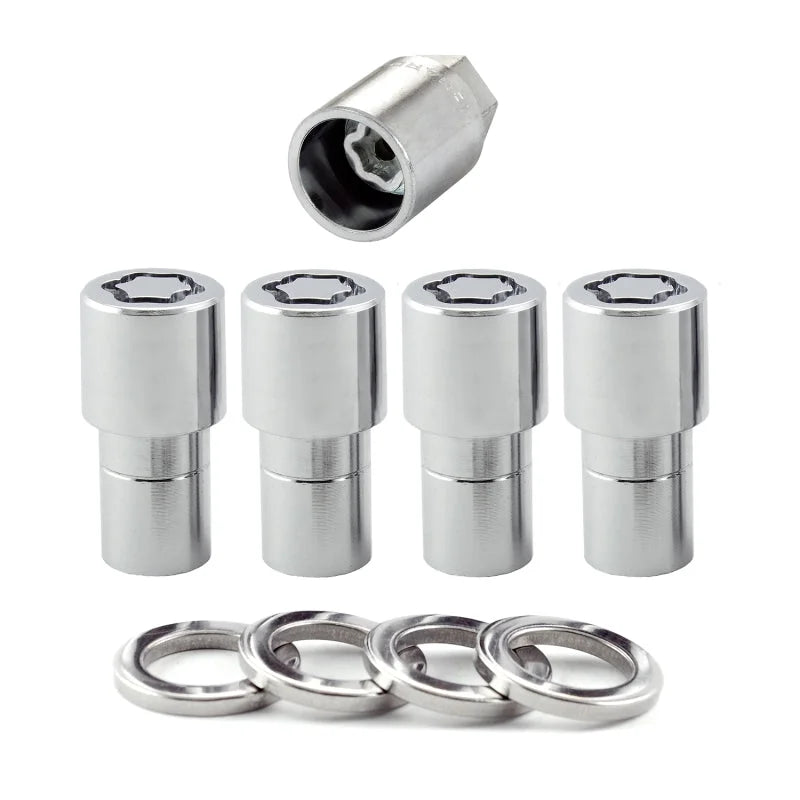 McGard Wheel Lock Nut Set - 4pk. (Long Shank Seat) 1/2-20 / 13/16 Hex / 1.75in. Length - Chrome - Side View