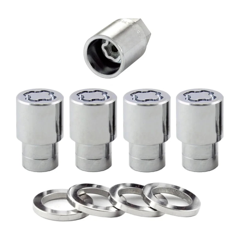 McGard Wheel Lock Nut Set - 4pk. (Reg. Shank Seat) 1/2-20 / 13/16 Hex / 1.38in. Length - Chrome - Side View