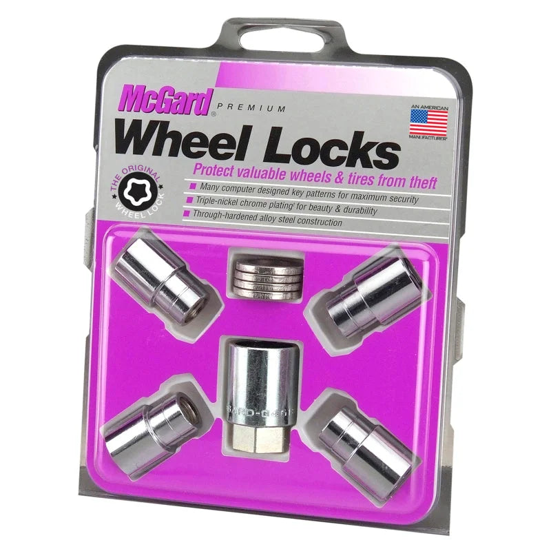 McGard Wheel Lock Nut Set - 4pk. (Reg. Shank Seat) 1/2-20 / 13/16 Hex / 1.38in. Length - Chrome - Detail View