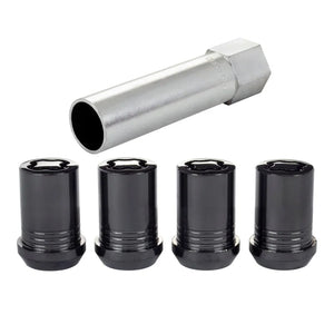 McGard Wheel Lock Nut Set - 4pk. (Tuner / Cone Seat) M12X1.25 / 13/16 Hex / 1.24in. Length - Black - Main Product View