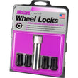 Load image into Gallery viewer, McGard Wheel Lock Nut Set - 4pk. (Tuner / Cone Seat) M12X1.25 / 13/16 Hex / 1.24in. Length - Black - Side View