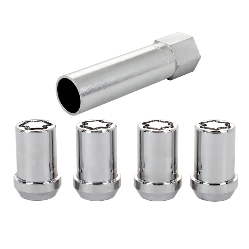 McGard Wheel Lock Nut Set - 4pk. (Tuner / Cone Seat) M12X1.25 / 13/16 Hex / 1.24in. Length - Chrome - Side View