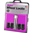 Load image into Gallery viewer, McGard Wheel Lock Nut Set - 4pk. (Tuner / Cone Seat) M12X1.5 / 13/16 Hex / 1.24in. Length - Black - Main Product View