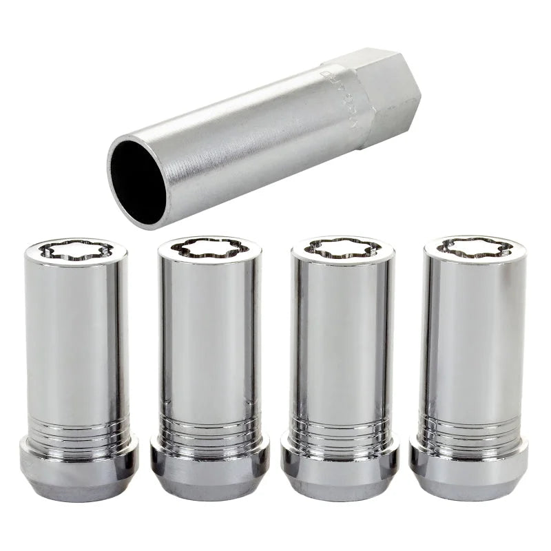 McGard Wheel Lock Nut Set - 4pk. (Tuner / Cone Seat) M14X1.5 / 1in. Hex / 1.935in. Length - Chrome - Detail View