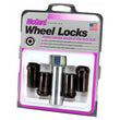 Load image into Gallery viewer, McGard Wheel Lock Nut Set - 4pk. (Tuner / Cone Seat) M14X1.5 / 22mm Hex / 1.648in. Length - Black - Side View