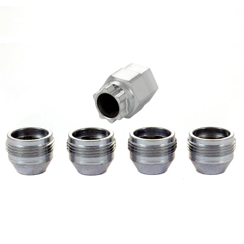 McGard Wheel Lock Nut Set - 4pk. (Under Hub Cap / Cone Seat) 7/16-20 / 3/4 & 13/16 Hex / .775in. L - Installation View