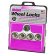 Load image into Gallery viewer, McGard Wheel Lock Nut Set - 4pk. (Under Hub Cap / Cone Seat) M12X1.75 / 19mm &amp; 21mm Hex / .802in. L - Back View