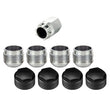 Load image into Gallery viewer, McGard Wheel Lock Nut Set - 4pk. (Under Hub Cap / Radius Seat) M14X1.5 / 19mm Hex / .890in. L w/Caps - Side View