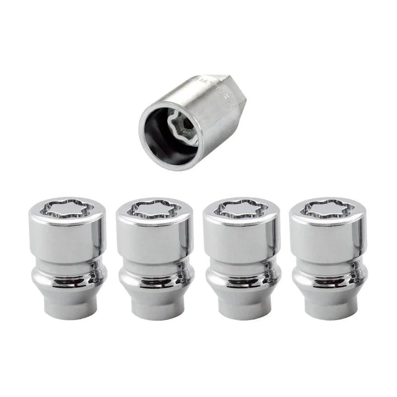 McGard Wheel Lock Nut Set - 4pk. (Uni-Lug) M12X1.5 / 13/16 Hex / .197in. Shank / 1.375in. L - Chrome - Side View