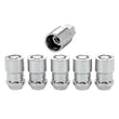 Load image into Gallery viewer, McGard Wheel Lock Nut Set - 5pk. (Cone Seat) 1/2-20 / 3/4 &amp;13/16 Dual Hex / 1.46in. Length - Chrome - Back View