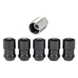 Load image into Gallery viewer, McGard Wheel Lock Nut Set - 5pk. (Cone Seat) M12X1.5 / 3/4 Hex / 1.46in. Length - Black - Side View