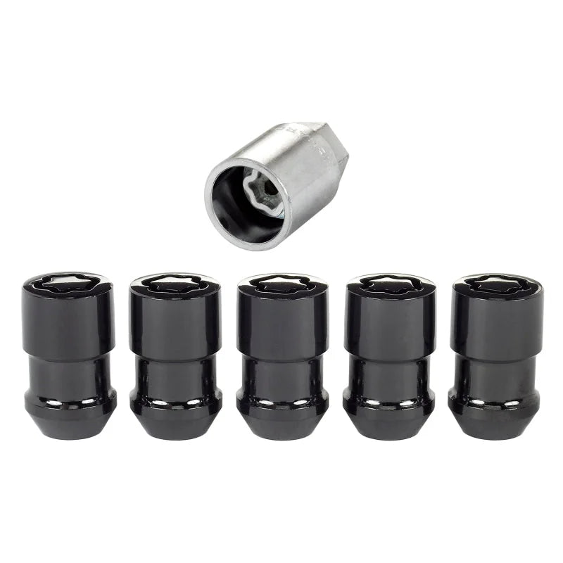 McGard Wheel Lock Nut Set - 5pk. (Cone Seat) M12X1.5 / 3/4 Hex / 1.46in. Length - Black - Side View