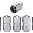 Load image into Gallery viewer, McGard Wheel Lock Nut Set - 5pk. (Cone Seat) M14X1.5 / 22mm Hex / 1.639in OAL - Chrome - Back View
