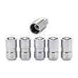 Load image into Gallery viewer, McGard Wheel Lock Nut Set - 5pk. (Cone Seat) M14X1.5 / 22mm Hex / 1.639in OAL - Chrome - Installation View