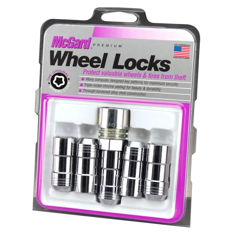 McGard Wheel Lock Nut Set - 5pk. (Cone Seat) M14X1.5 / 22mm Hex / 1.965in. Length - Chrome - Main Product View
