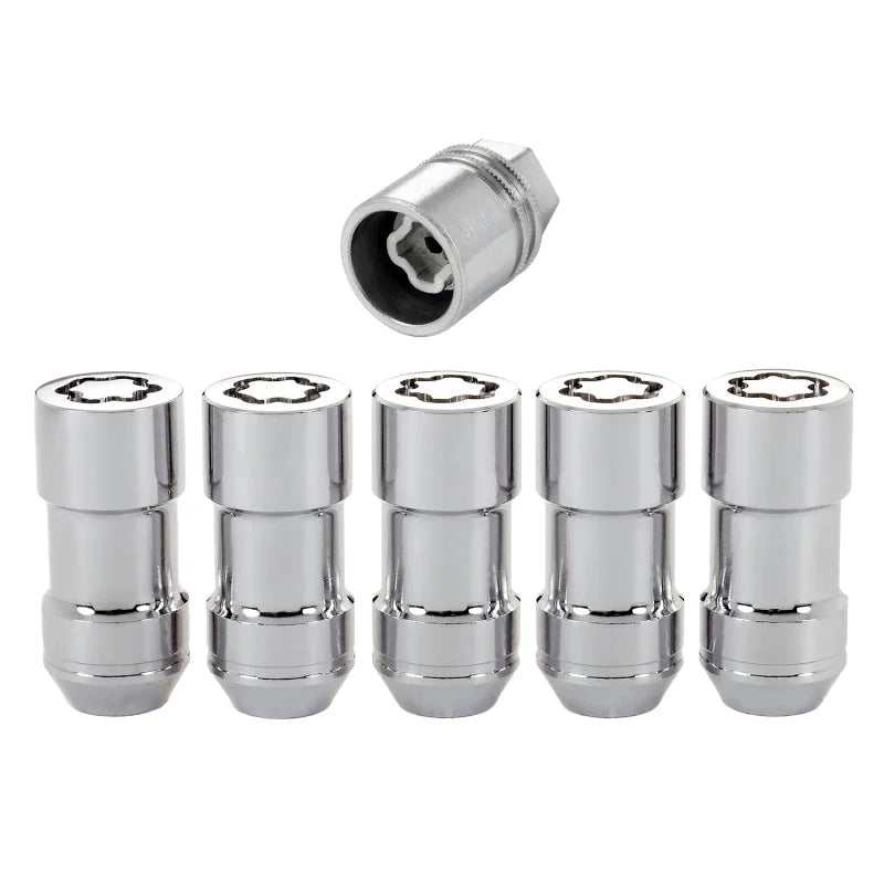 McGard Wheel Lock Nut Set - 5pk. (Cone Seat) M14X1.5 / 22mm Hex / 1.965in. Length - Chrome - Side View