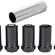 Load image into Gallery viewer, McGard Wheel Lock Nut Set - 5pk. (Cone Seat Tuner) M14X1.5 / 22mm Hex / 1.648in OAL - Black - Side View