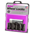 Load image into Gallery viewer, McGard Wheel Lock Nut Set - 5pk. (Cone Seat Tuner) M14X1.5 / 22mm Hex / 1.648in OAL - Black - Back View