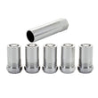 Load image into Gallery viewer, McGard Wheel Lock Nut Set - 5pk. (Cone Seat Tuner) M14X1.5 / 22mm Hex / 1.648in OAL - Chrome - Side View