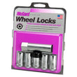 Load image into Gallery viewer, McGard Wheel Lock Nut Set - 5pk. (Cone Seat Tuner) M14X1.5 / 22mm Hex / 1.648in OAL - Chrome - Installation View
