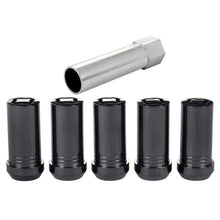 Load image into Gallery viewer, McGard Wheel Lock Nut Set - 5pk. (Tuner / Cone Seat) 1/2-20 / 13/16 Hex / 1.60in. Length - Black - Detail View
