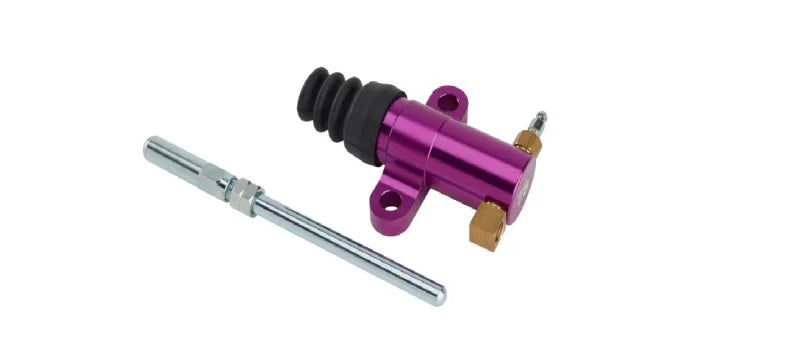McLeod External Slave Cylinder Universal Aluminum. Red Anadized - Detail View
