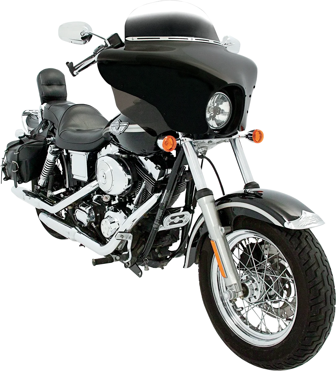 Memphis Shades Batwing Fairing - Harley Davidson MEM7081 - Back View