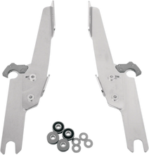 Load image into Gallery viewer, Memphis Shades Batwing Fats/Slim Mounting Kit - Polished - FLHRS/XS MEK2041 - Side View