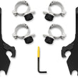 Load image into Gallery viewer, Memphis Shades Batwing Mounting Kit - Black - Chief MEB2075 - Side View