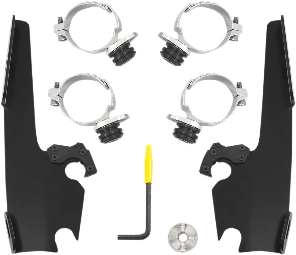 Memphis Shades Batwing - Mounting Kit - Black - FXDL MEB2016 - Main Product View