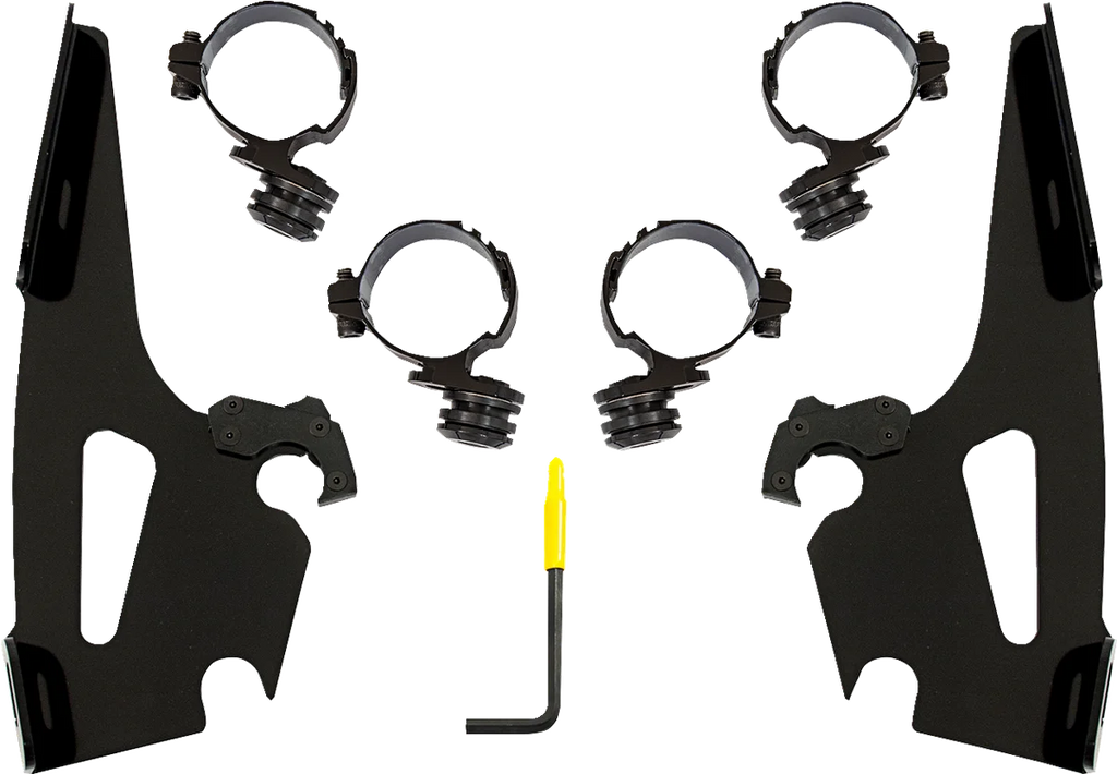 Memphis Shades Batwing Mounting Kit - Black - Honda MEB2067 - Main Product View