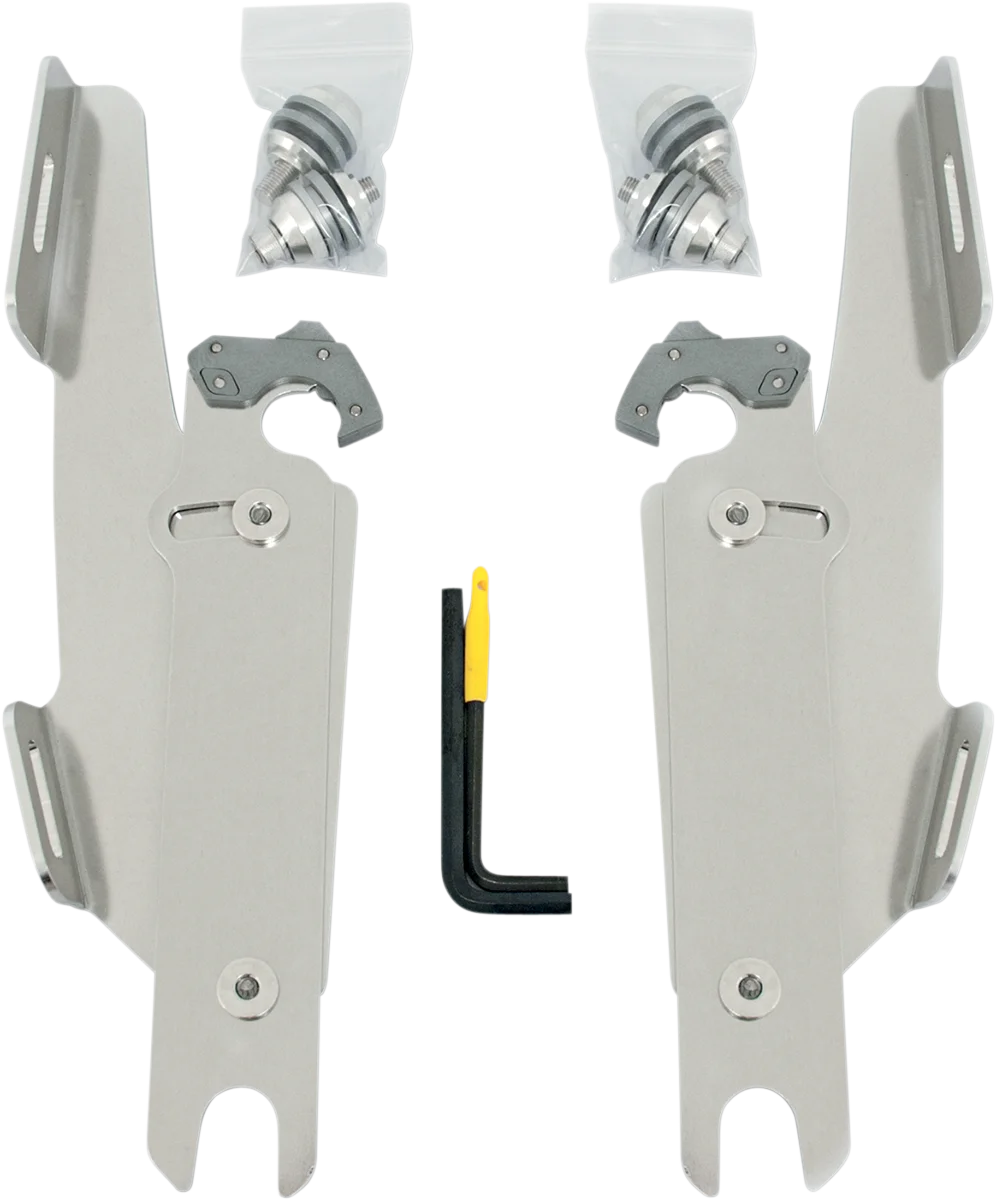 Memphis Shades Batwing - Mounting Kit - Polished - XL MEK2056 - Side View