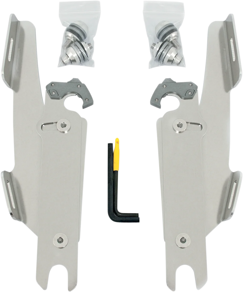 Memphis Shades Batwing - Mounting Kit - Polished - XL MEK2056 - Side View