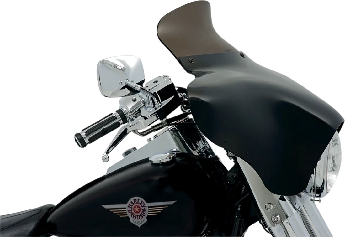 Memphis Shades Batwing Spoiler Shield - 6.5" - Black MEP8541 - Side View