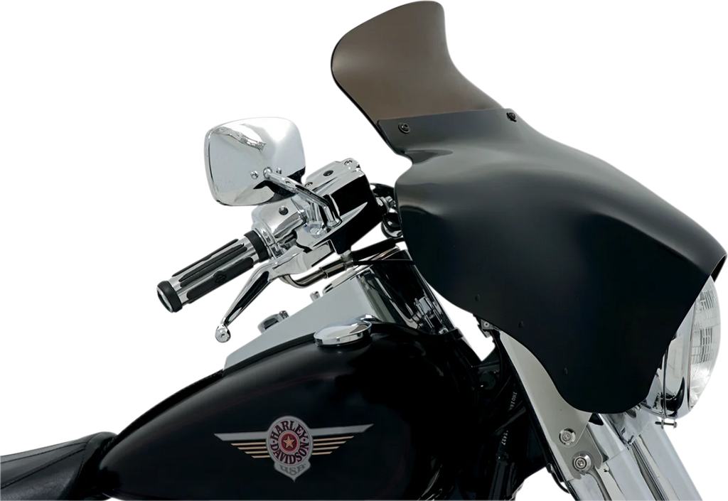 Memphis Shades Batwing Spoiler Shield - 6.5" - Black MEP8541 - Side View